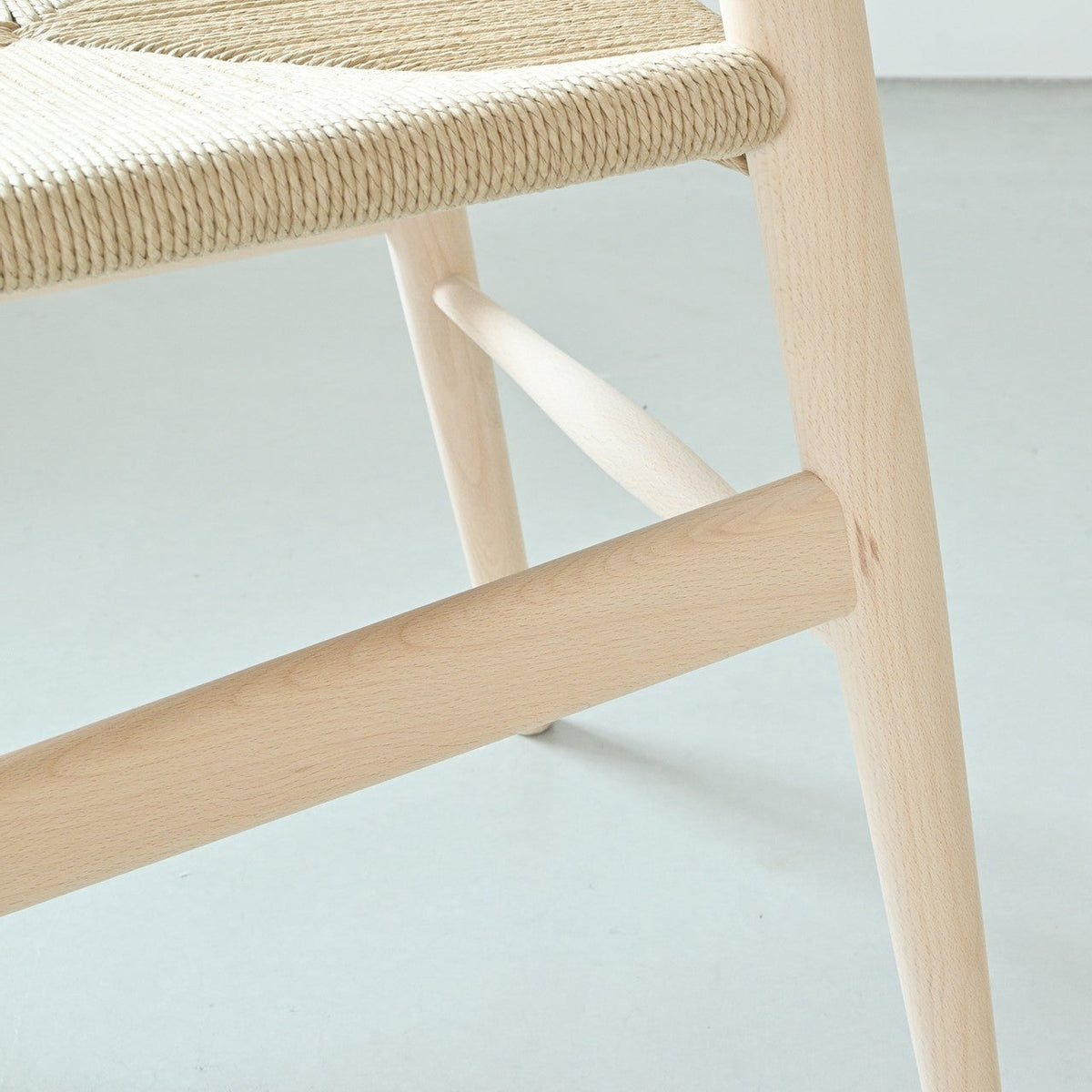 【カールハンセン別注Kvadratクッションプレゼント】CARL HANSEN & SON（カールハンセン&サン）/CH24/Yチェア（ワイチェア）/ビーチ材/ソープ仕上げ/ナチュラルペーパーコード/SH45/【シリアルNo.1773616】/【実物画像】 傷防止フェルト付