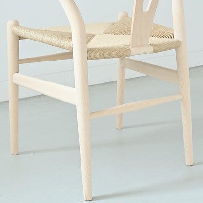 【カールハンセン別注Kvadratクッションプレゼント】CARL HANSEN & SON（カールハンセン&サン）/CH24/Yチェア（ワイチェア）/ビーチ材/ソープ仕上げ/ナチュラルペーパーコード/SH45/【シリアルNo.1789897】/【実物画像】 傷防止フェルト付