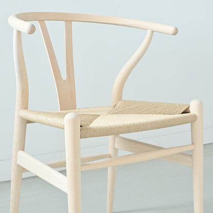 【カールハンセン別注Kvadratクッションプレゼント】CARL HANSEN & SON（カールハンセン&サン）/CH24/Yチェア（ワイチェア）/ビーチ材/ソープ仕上げ/ナチュラルペーパーコード/SH45/【シリアルNo.1789897】/【実物画像】 傷防止フェルト付