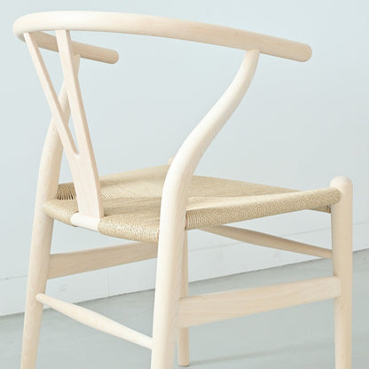 【カールハンセン別注Kvadratクッションプレゼント】CARL HANSEN & SON（カールハンセン&サン）/CH24/Yチェア（ワイチェア）/ビーチ材/ソープ仕上げ/ナチュラルペーパーコード/SH45/【シリアルNo.1789897】/【実物画像】 傷防止フェルト付