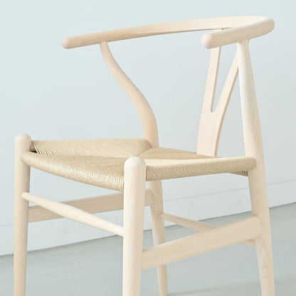 【カールハンセン別注Kvadratクッションプレゼント】CARL HANSEN & SON（カールハンセン&サン）/CH24/Yチェア（ワイチェア）/ビーチ材/ソープ仕上げ/ナチュラルペーパーコード/SH45/【シリアルNo.1789897】/【実物画像】 傷防止フェルト付