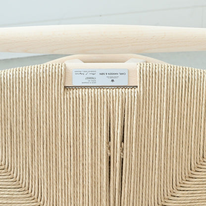 【カールハンセン別注Kvadratクッションプレゼント】CARL HANSEN & SON（カールハンセン&サン）/CH24/Yチェア（ワイチェア）/ビーチ材/ソープ仕上げ/ナチュラルペーパーコード/SH45/【シリアルNo.1789897】/【実物画像】 傷防止フェルト付