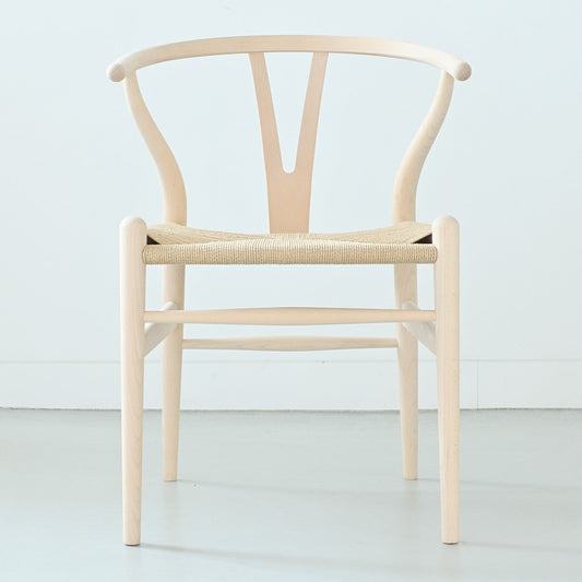 【カールハンセン別注Kvadratクッションプレゼント】CARL HANSEN & SON（カールハンセン&サン）/CH24/Yチェア（ワイチェア）/ビーチ材/ソープ仕上げ/ナチュラルペーパーコード/SH45/【シリアルNo.1789898】/【実物画像】 傷防止フェルト付
