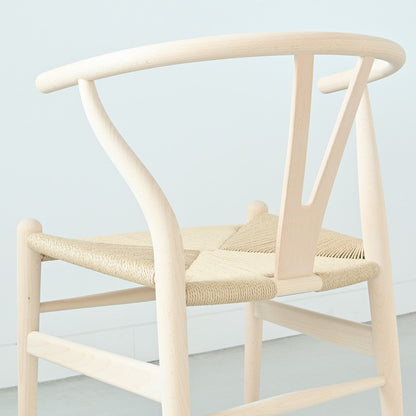 【カールハンセン別注Kvadratクッションプレゼント】CARL HANSEN & SON（カールハンセン&サン）/CH24/Yチェア（ワイチェア）/ビーチ材/ソープ仕上げ/ナチュラルペーパーコード/SH45/【シリアルNo.1789898】/【実物画像】 傷防止フェルト付