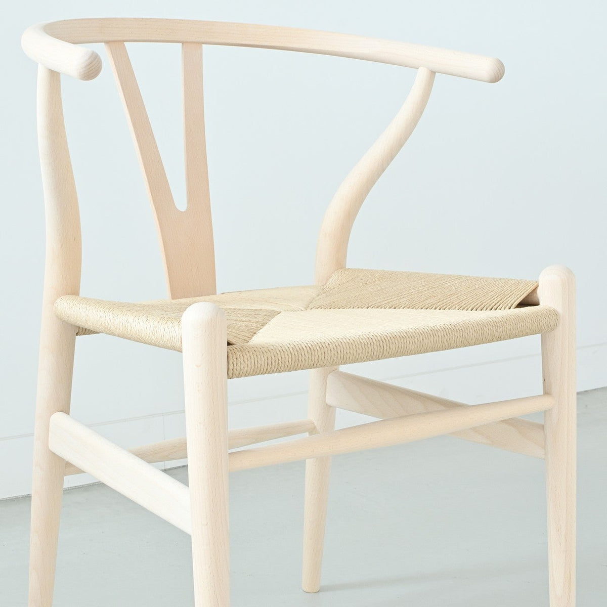 【カールハンセン別注Kvadratクッションプレゼント】CARL HANSEN & SON（カールハンセン&サン）/CH24/Yチェア（ワイチェア）/ビーチ材/ソープ仕上げ/ナチュラルペーパーコード/SH45/【シリアルNo.1789898】/【実物画像】 傷防止フェルト付