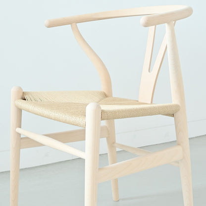 【カールハンセン別注Kvadratクッションプレゼント】CARL HANSEN & SON（カールハンセン&サン）/CH24/Yチェア（ワイチェア）/ビーチ材/ソープ仕上げ/ナチュラルペーパーコード/SH45/【シリアルNo.1789898】/【実物画像】 傷防止フェルト付