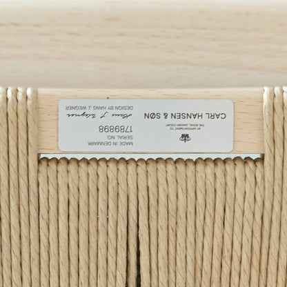 【カールハンセン別注Kvadratクッションプレゼント】CARL HANSEN & SON（カールハンセン&サン）/CH24/Yチェア（ワイチェア）/ビーチ材/ソープ仕上げ/ナチュラルペーパーコード/SH45/【シリアルNo.1789898】/【実物画像】 傷防止フェルト付