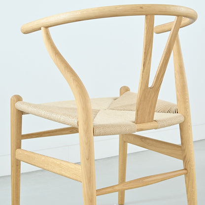 【カールハンセン別注Kvadratクッションプレゼント】CARL HANSEN & SON（カールハンセン&サン）/CH24/Yチェア（ワイチェア）/オーク材/オイル仕上げ/ナチュラルペーパーコード/SH45/【シリアルNo.1748650】/【実物画像】 傷防止フェルト付