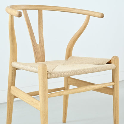 【カールハンセン別注Kvadratクッションプレゼント】CARL HANSEN & SON（カールハンセン&サン）/CH24/Yチェア（ワイチェア）/オーク材/オイル仕上げ/ナチュラルペーパーコード/SH45/【シリアルNo.1748650】/【実物画像】 傷防止フェルト付
