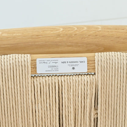 【カールハンセン別注Kvadratクッションプレゼント】CARL HANSEN & SON（カールハンセン&サン）/CH24/Yチェア（ワイチェア）/オーク材/オイル仕上げ/ナチュラルペーパーコード/SH45/【シリアルNo.1748650】/【実物画像】 傷防止フェルト付