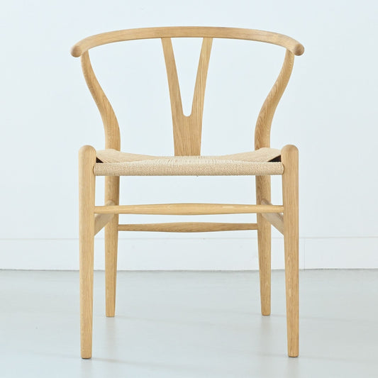 【カールハンセン別注Kvadratクッションプレゼント】CARL HANSEN & SON（カールハンセン&サン）/CH24/Yチェア（ワイチェア）/オーク材/オイル仕上げ/ナチュラルペーパーコード/SH45/【シリアルNo.1748651】/【実物画像】 傷防止フェルト付