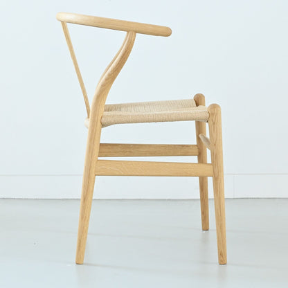 【カールハンセン別注Kvadratクッションプレゼント】CARL HANSEN & SON（カールハンセン&サン）/CH24/Yチェア（ワイチェア）/オーク材/オイル仕上げ/ナチュラルペーパーコード/SH45/【シリアルNo.1748651】/【実物画像】 傷防止フェルト付