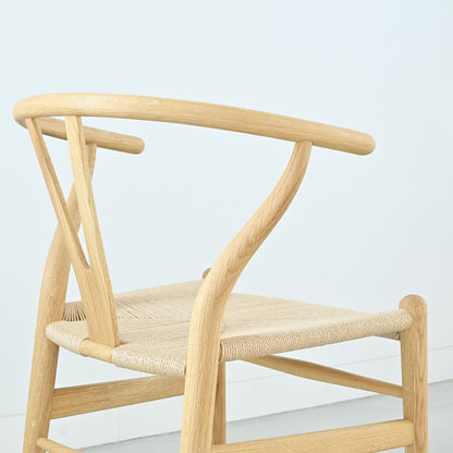 【カールハンセン別注Kvadratクッションプレゼント】CARL HANSEN & SON（カールハンセン&サン）/CH24/Yチェア（ワイチェア）/オーク材/オイル仕上げ/ナチュラルペーパーコード/SH45/【シリアルNo.1748651】/【実物画像】 傷防止フェルト付