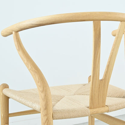 【カールハンセン別注Kvadratクッションプレゼント】CARL HANSEN & SON（カールハンセン&サン）/CH24/Yチェア（ワイチェア）/オーク材/オイル仕上げ/ナチュラルペーパーコード/SH45/【シリアルNo.1748651】/【実物画像】 傷防止フェルト付