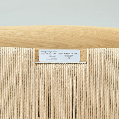 【カールハンセン別注Kvadratクッションプレゼント】CARL HANSEN & SON（カールハンセン&サン）/CH24/Yチェア（ワイチェア）/オーク材/オイル仕上げ/ナチュラルペーパーコード/SH45/【シリアルNo.1748651】/【実物画像】 傷防止フェルト付