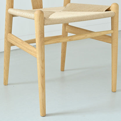 【カールハンセン別注Kvadratクッションプレゼント】CARL HANSEN & SON（カールハンセン&サン）/CH24/Yチェア（ワイチェア）/オーク材/オイル仕上げ/ナチュラルペーパーコード/SH45/【シリアルNo.1779147】/【実物画像】 傷防止フェルト付