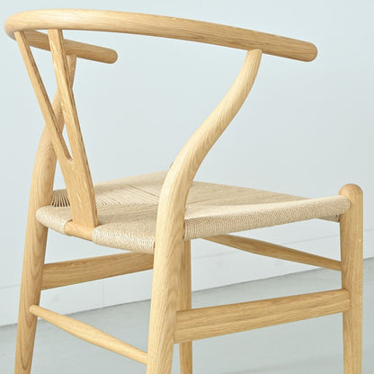 【カールハンセン別注Kvadratクッションプレゼント】CARL HANSEN & SON（カールハンセン&サン）/CH24/Yチェア（ワイチェア）/オーク材/オイル仕上げ/ナチュラルペーパーコード/SH45/【シリアルNo.1779147】/【実物画像】 傷防止フェルト付