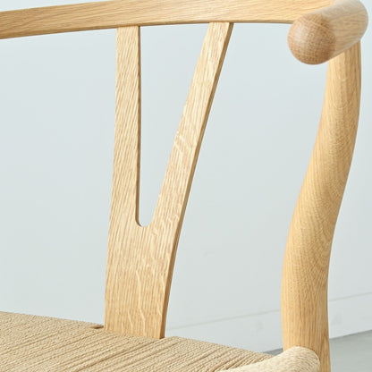 【カールハンセン別注Kvadratクッションプレゼント】CARL HANSEN & SON（カールハンセン&サン）/CH24/Yチェア（ワイチェア）/オーク材/オイル仕上げ/ナチュラルペーパーコード/SH45/【シリアルNo.1779147】/【実物画像】 傷防止フェルト付