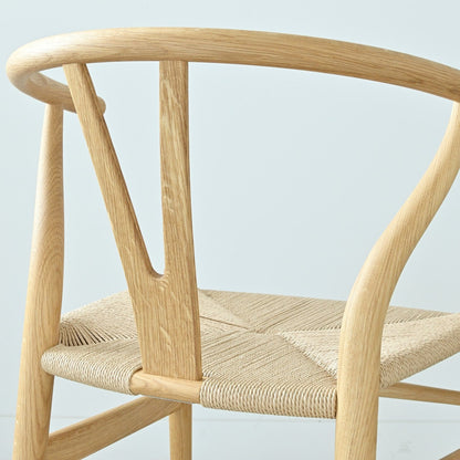 【カールハンセン別注Kvadratクッションプレゼント】CARL HANSEN & SON（カールハンセン&サン）/CH24/Yチェア（ワイチェア）/オーク材/オイル仕上げ/ナチュラルペーパーコード/SH45/【シリアルNo.1779147】/【実物画像】 傷防止フェルト付