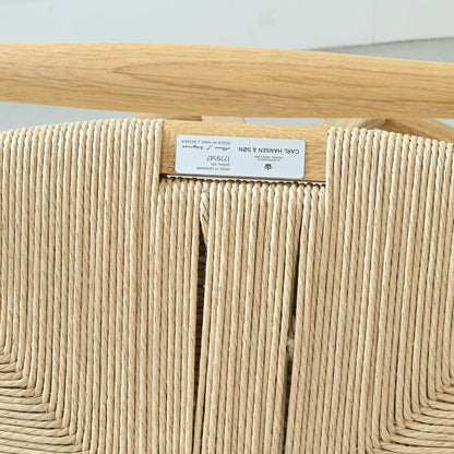 【カールハンセン別注Kvadratクッションプレゼント】CARL HANSEN & SON（カールハンセン&サン）/CH24/Yチェア（ワイチェア）/オーク材/オイル仕上げ/ナチュラルペーパーコード/SH45/【シリアルNo.1779147】/【実物画像】 傷防止フェルト付