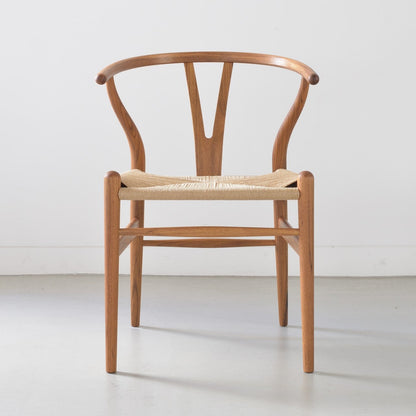 【カールハンセン別注Kvadratクッションプレゼント】CARL HANSEN & SON（カールハンセン&サン）/CH24/Yチェア（ワイチェア）/チーク材/オイル仕上げ/ナチュラルペーパーコード/SH45/【シリアルNo.1792866】/【実物画像】 傷防止フェルト付