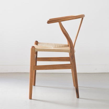 【カールハンセン別注Kvadratクッションプレゼント】CARL HANSEN & SON（カールハンセン&サン）/CH24/Yチェア（ワイチェア）/チーク材/オイル仕上げ/ナチュラルペーパーコード/SH45/【シリアルNo.1792866】/【実物画像】 傷防止フェルト付