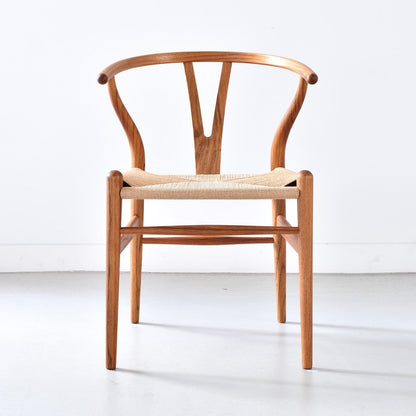 【カールハンセン別注Kvadratクッションプレゼント】CARL HANSEN & SON（カールハンセン&サン）/CH24/Yチェア（ワイチェア）/チーク材/オイル仕上げ/ナチュラルペーパーコード/SH45/【シリアルNo.1805586】/【実物画像】 傷防止フェルト付