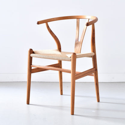 【カールハンセン別注Kvadratクッションプレゼント】CARL HANSEN & SON（カールハンセン&サン）/CH24/Yチェア（ワイチェア）/チーク材/オイル仕上げ/ナチュラルペーパーコード/SH45/【シリアルNo.1805586】/【実物画像】 傷防止フェルト付