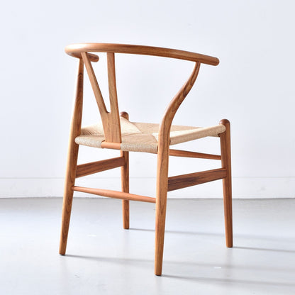 【カールハンセン別注Kvadratクッションプレゼント】CARL HANSEN & SON（カールハンセン&サン）/CH24/Yチェア（ワイチェア）/チーク材/オイル仕上げ/ナチュラルペーパーコード/SH45/【シリアルNo.1805586】/【実物画像】 傷防止フェルト付