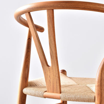 【カールハンセン別注Kvadratクッションプレゼント】CARL HANSEN & SON（カールハンセン&サン）/CH24/Yチェア（ワイチェア）/チーク材/オイル仕上げ/ナチュラルペーパーコード/SH45/【シリアルNo.1805586】/【実物画像】 傷防止フェルト付