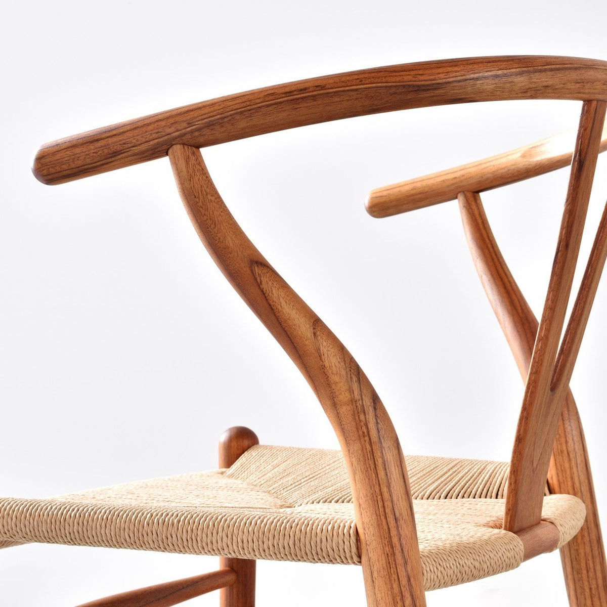【カールハンセン別注Kvadratクッションプレゼント】CARL HANSEN & SON（カールハンセン&サン）/CH24/Yチェア（ワイチェア）/チーク材/オイル仕上げ/ナチュラルペーパーコード/SH45/【シリアルNo.1805588】/【実物画像】 傷防止フェルト付