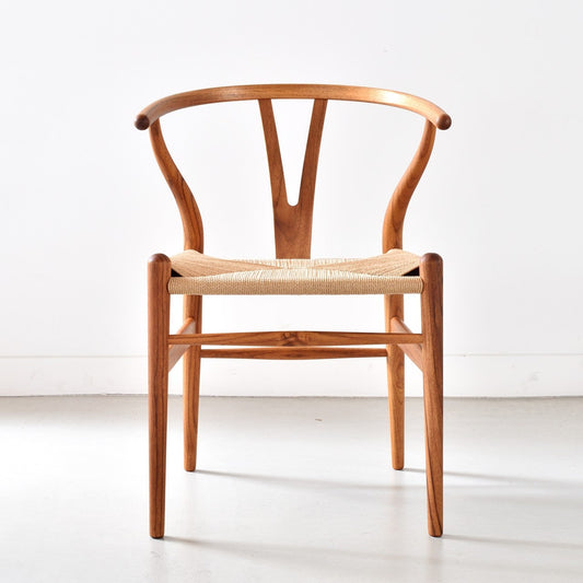 【カールハンセン別注Kvadratクッションプレゼント】CARL HANSEN & SON（カールハンセン&サン）/CH24/Yチェア（ワイチェア）/チーク材/オイル仕上げ/ナチュラルペーパーコード/SH45/【シリアルNo.1790825】/【実物画像】 傷防止フェルト付