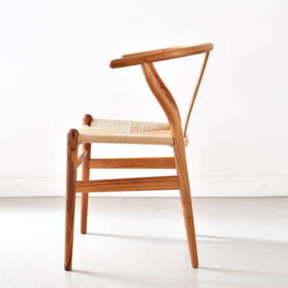 【カールハンセン別注Kvadratクッションプレゼント】CARL HANSEN & SON（カールハンセン&サン）/CH24/Yチェア（ワイチェア）/チーク材/オイル仕上げ/ナチュラルペーパーコード/SH45/【シリアルNo.1790825】/【実物画像】 傷防止フェルト付