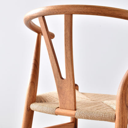 【カールハンセン別注Kvadratクッションプレゼント】CARL HANSEN & SON（カールハンセン&サン）/CH24/Yチェア（ワイチェア）/チーク材/オイル仕上げ/ナチュラルペーパーコード/SH45/【シリアルNo.1790825】/【実物画像】 傷防止フェルト付