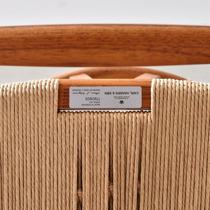 【カールハンセン別注Kvadratクッションプレゼント】CARL HANSEN & SON（カールハンセン&サン）/CH24/Yチェア（ワイチェア）/チーク材/オイル仕上げ/ナチュラルペーパーコード/SH45/【シリアルNo.1790825】/【実物画像】 傷防止フェルト付