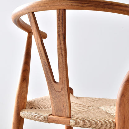 【カールハンセン別注Kvadratクッションプレゼント】CARL HANSEN & SON（カールハンセン&サン）/CH24/Yチェア（ワイチェア）/チーク材/オイル仕上げ/ナチュラルペーパーコード/SH45/【シリアルNo.1792812】/【実物画像】 傷防止フェルト付