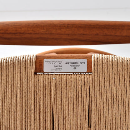 【カールハンセン別注Kvadratクッションプレゼント】CARL HANSEN & SON（カールハンセン&サン）/CH24/Yチェア（ワイチェア）/チーク材/オイル仕上げ/ナチュラルペーパーコード/SH45/【シリアルNo.1792812】/【実物画像】 傷防止フェルト付