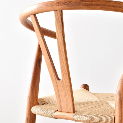 【カールハンセン別注Kvadratクッションプレゼント】CARL HANSEN & SON（カールハンセン&サン）/CH24/Yチェア（ワイチェア）/チーク材/オイル仕上げ/ナチュラルペーパーコード/SH45/【シリアルNo.1792868】/【実物画像】 傷防止フェルト付