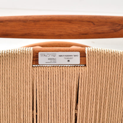 【カールハンセン別注Kvadratクッションプレゼント】CARL HANSEN & SON（カールハンセン&サン）/CH24/Yチェア（ワイチェア）/チーク材/オイル仕上げ/ナチュラルペーパーコード/SH45/【シリアルNo.1792868】/【実物画像】 傷防止フェルト付