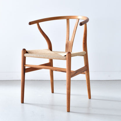 【カールハンセン別注Kvadratクッションプレゼント】CARL HANSEN & SON（カールハンセン&サン）/CH24/Yチェア（ワイチェア）/チーク材/オイル仕上げ/ナチュラルペーパーコード/SH45/【シリアルNo.1792871】/【実物画像】 傷防止フェルト付