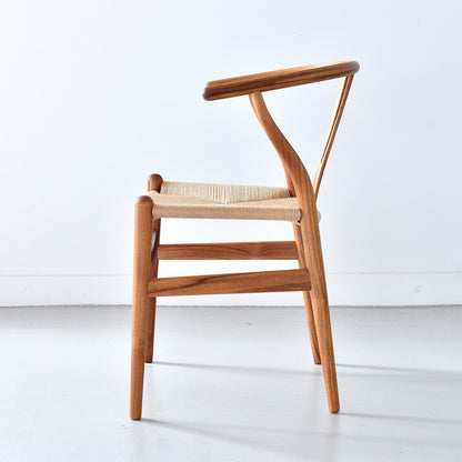 【カールハンセン別注Kvadratクッションプレゼント】CARL HANSEN & SON（カールハンセン&サン）/CH24/Yチェア（ワイチェア）/チーク材/オイル仕上げ/ナチュラルペーパーコード/SH45/【シリアルNo.1792871】/【実物画像】 傷防止フェルト付