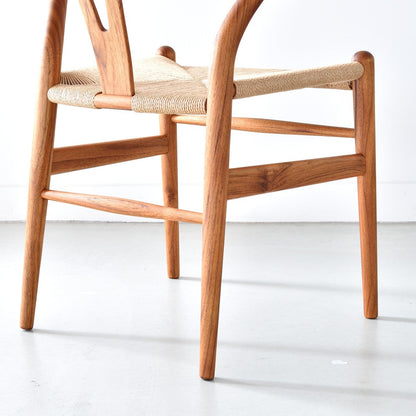 【カールハンセン別注Kvadratクッションプレゼント】CARL HANSEN & SON（カールハンセン&サン）/CH24/Yチェア（ワイチェア）/チーク材/オイル仕上げ/ナチュラルペーパーコード/SH45/【シリアルNo.1792871】/【実物画像】 傷防止フェルト付