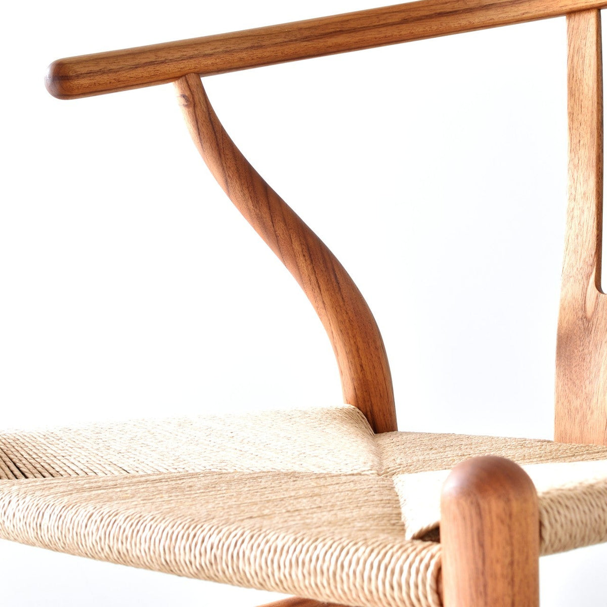 【カールハンセン別注Kvadratクッションプレゼント】CARL HANSEN & SON（カールハンセン&サン）/CH24/Yチェア（ワイチェア）/チーク材/オイル仕上げ/ナチュラルペーパーコード/SH45/【シリアルNo.1792871】/【実物画像】 傷防止フェルト付