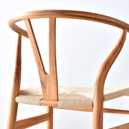 【カールハンセン別注Kvadratクッションプレゼント】CARL HANSEN & SON（カールハンセン&サン）/CH24/Yチェア（ワイチェア）/チーク材/オイル仕上げ/ナチュラルペーパーコード/SH45/【シリアルNo.1792871】/【実物画像】 傷防止フェルト付