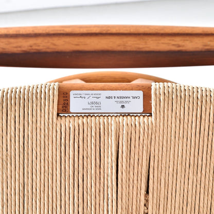 【カールハンセン別注Kvadratクッションプレゼント】CARL HANSEN & SON（カールハンセン&サン）/CH24/Yチェア（ワイチェア）/チーク材/オイル仕上げ/ナチュラルペーパーコード/SH45/【シリアルNo.1792871】/【実物画像】 傷防止フェルト付