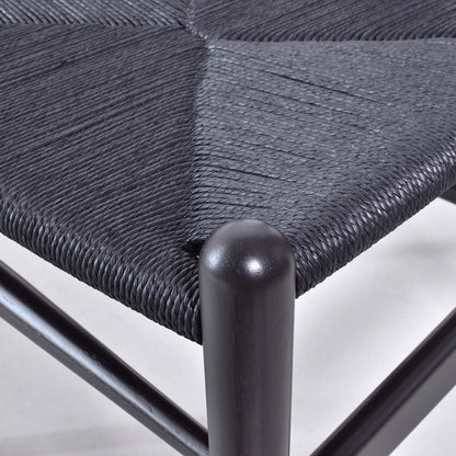 【カールハンセン別注Kvadratクッションプレゼント】CARL HANSEN & SON（カールハンセン&サン）/CH24/Yチェア(ワイチェア)/ユーカリ材/BLACK塗装仕上げ/ブラックペーパーコード/SH45　BLACK FRIDAY 限定販売 傷防止フェルト付