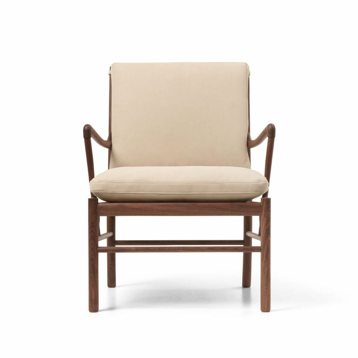 CARL HANSEN & SON（カールハンセン&サン）/OW149/コロニアルチェア/ウォルナット材/オイル仕上げ/Leather group C/TERRAR/Lime-20365/ベージュ【納期】ご注文後確認