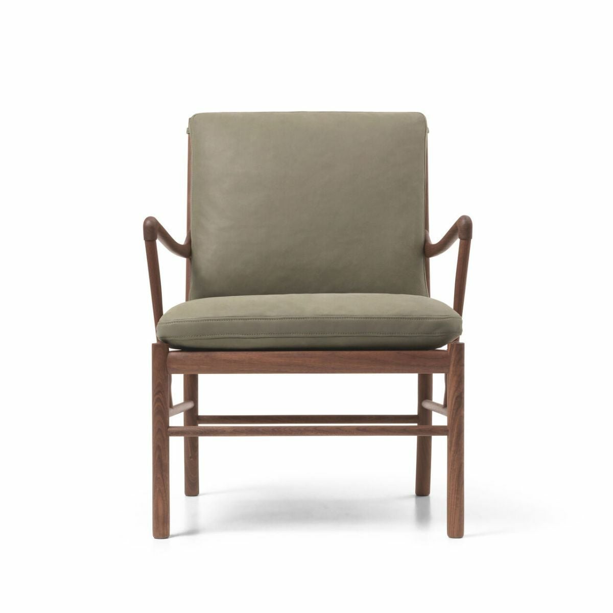 CARL HANSEN & SON（カールハンセン&サン）/OW149/コロニアルチェア/ウォルナット材/オイル仕上げ/Leather group C/TERRAR/Jade-20368/カーキ【納期】ご注文後確認