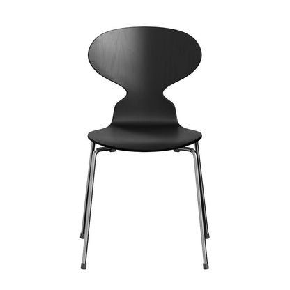 Fritz Hansen（フリッツハンセン）/アリンコチェア/「3101」/カラードアッシュ：ブラック/脚：クローム/SH43㎝