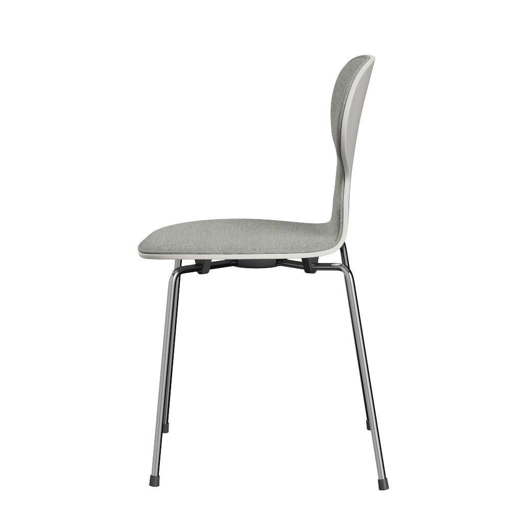 Fritz Hansen（フリッツハンセン）/アリンコチェア/「3101」/カラードアッシュ：ホワイト/フロントパディング：Hallingdal 110（ホワイト×グレー）/脚：クローム/SH43㎝